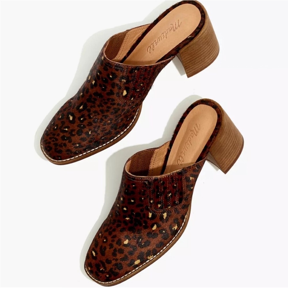 Madewell The Carey Mule in Mini Leopard Calf Hair 10